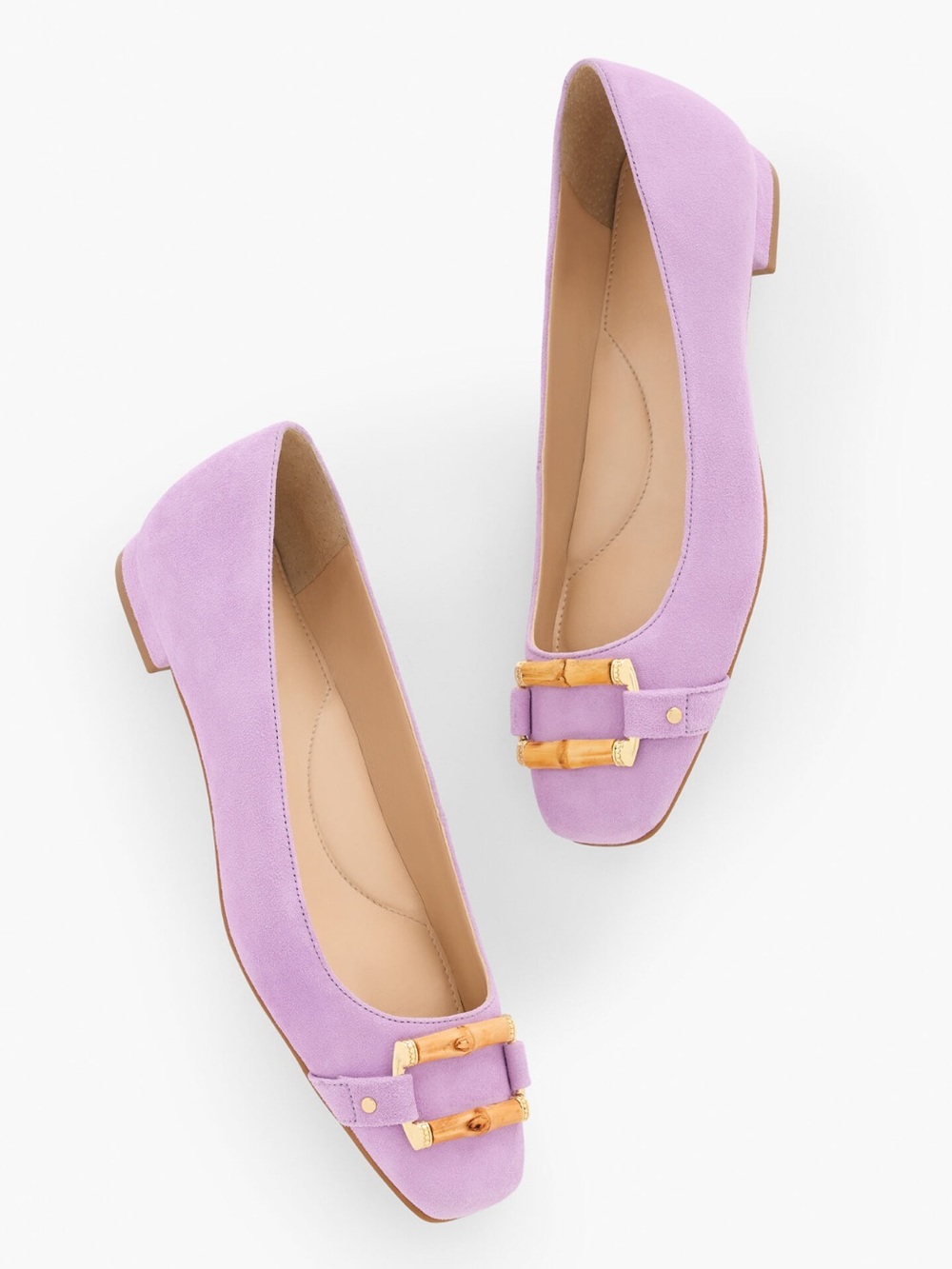 Talbots Suede Spring Lilac Sutton Bamboo Flats